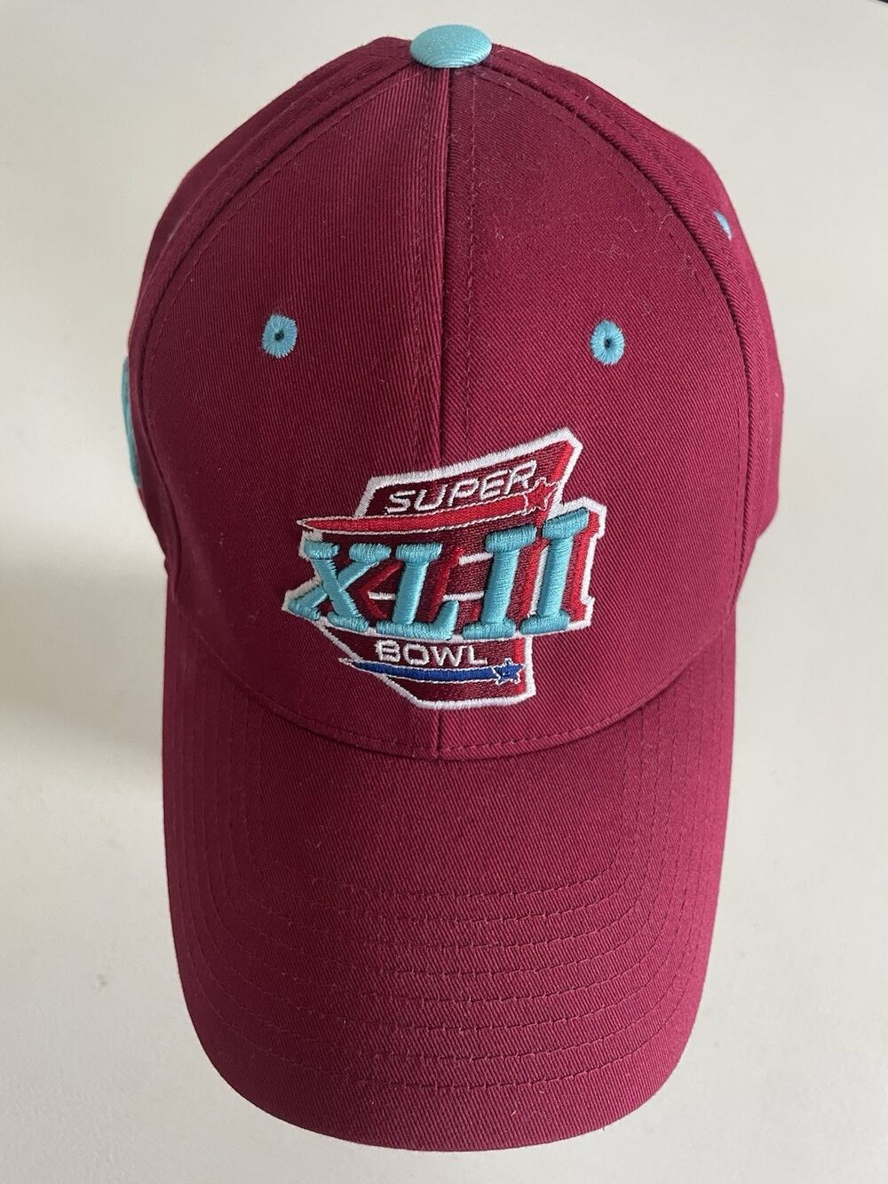 NFL SUPER BOWL XLII 2008 FOOTBALL HAT CAP EMBROIDERED NFL RED ARIZONA